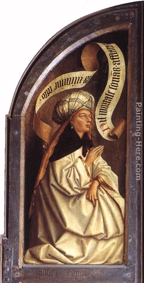 The Ghent Altarpiece  Erythraean Sibyl painting - Jan van Eyck The Ghent Altarpiece  Erythraean Sibyl art painting